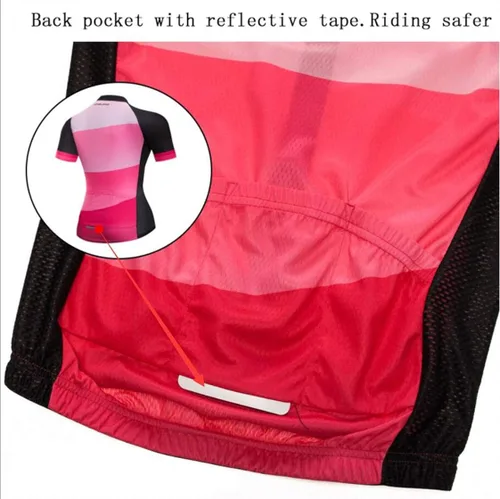 Miniatura 8 de Maillot de ciclismo para mujer, camiseta de manga corta para bicicleta de montaña