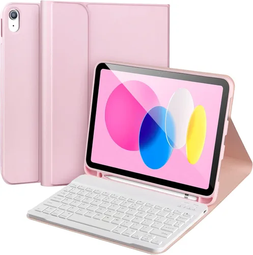 Miniatura 18 de AHYWTAN Funda para iPad 11/10ª generación con teclado, funda de teclado Bluetooth desmontable para iPad A16 2025 de 11 pulgadas/10ª generación 2022