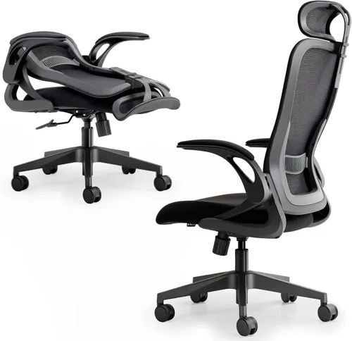Tervo Modelo U | Silla de Oficina Plegable para Espacios Pequeños | Silla de Juegos para Adultos y Niños | Silla de Computadora Ergonómica de Malla