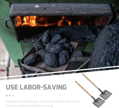 Miniatura 6 de Tofficu 2 palas de ceniza de chimenea de mango largo, pala de limpieza de hierro para el hogar, hogar y cenizas de carbón, colores surtidos, 23.22