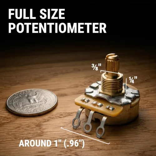 Miniatura 8 de Potenciómetro CTS 250k - Eje dividido corto personalizado, cono de audio, 10% de tolerancia (3x)