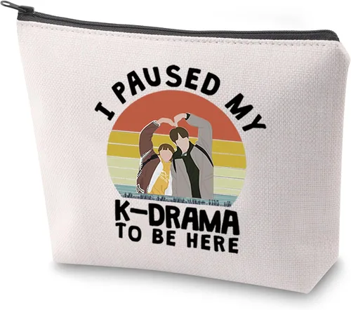 ZJXHPO Regalo K Drama para fanáticos del programa de televisión coreano I Paused My KDrama To Be Here K Drama Bolsa de cosméticos coreano amante