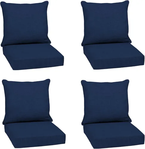 Miniatura 82 de Arden Outdoor Deep Seat Cushion Set, 24 x 24 pulgadas, Cojín para exteriores resistente al clima, a la lluvia y a la decoloración para silla, sofá