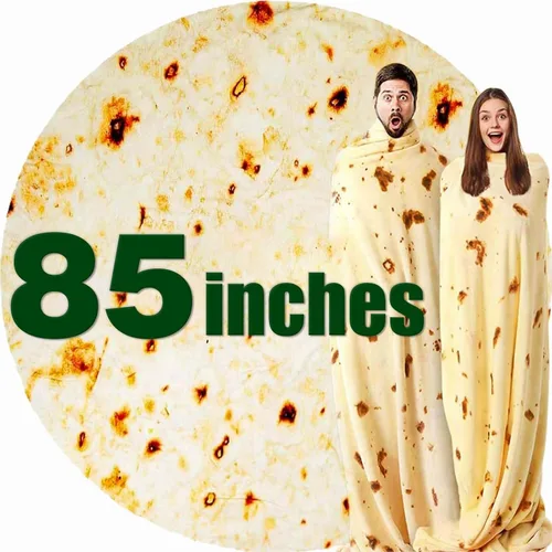 Manta de tortilla de burrito de 85 pulgadas, regalos de elefante blanco para adultos, mantas útiles para mujeres y hombres, fiestas, cosas geniales,