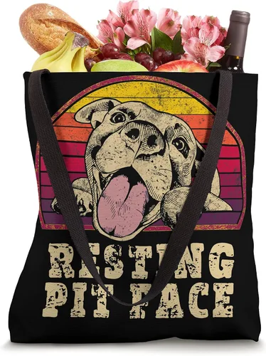 Miniatura 4 de Bolsa de mano vintage para amantes de Pitbull de descanso