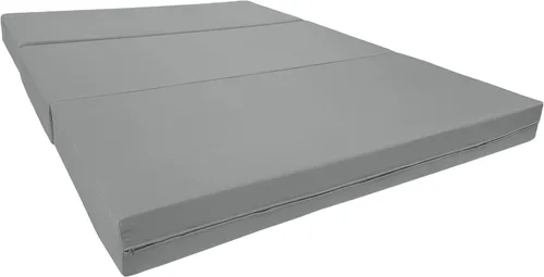 Miniatura 7 de D&D Futon Furniture - Cama de espuma triple plegable, colchón otomano plegable (negro, tamaño individual (6 x 39 x 75)