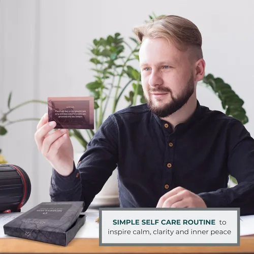 Miniatura 5 de MESMOS 52 tarjetas de atención plena con planes de acción. Regalos de relajación para aliviar el estrés para hombres y mujeres, tarjetas