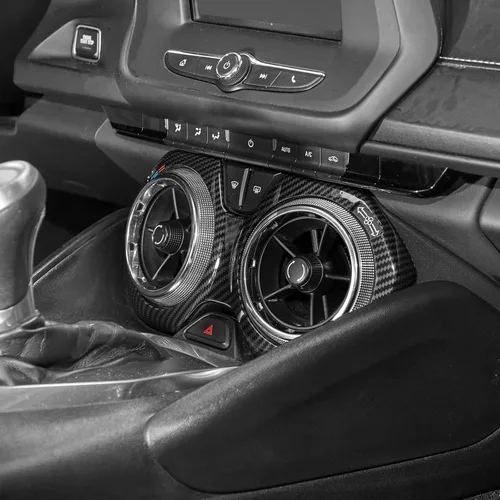 Miniatura 7 de Cubierta de ventilación de salida de aire de fibra de carbono, accesorios interiores compatibles con Chevrolet Chevy Camaro 2016-2026