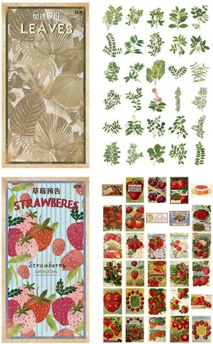 Miniatura 4 de Kawaii Scrapbook Washi - Juego de 180 calcomanías adhesivas para álbumes de recortes, planificador de álbumes de recortes, diario, manualidades