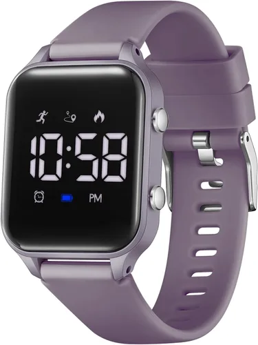 Miniatura 14 de Relojes digitales para niños y niñas, reloj deportivo con rastreador de fitness, podómetro, alarmas, cronómetro, no necesita aplicación, reloj