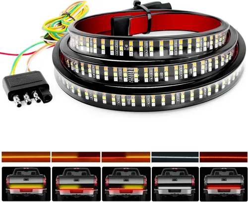 Miniatura 26 de Nilight - Tira de luz LED para plataforma trasera de 30 pulgadas de UTV, 204 LED, luces de freno ámbar, luces intermitentes rojas, compatible