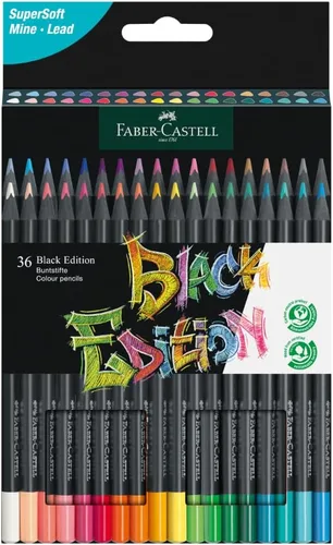 Miniatura 11 de Faber-Castell Edición Negra Lápices de Colores para Tonos de Piel: 12 Unidades, Madera Negra y Mina Super Suave, Juego de Lápices