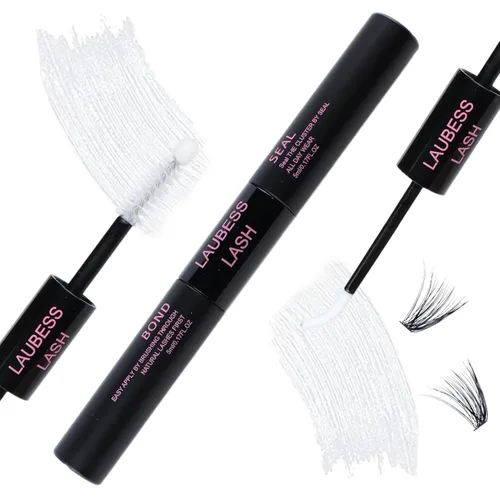 LAUBESS LASH Kit de extensión de pestañas DIY con pegamento y sellado de 10ml Kit de pegamento para pestañas postizas Kit de pegamento para pestañas