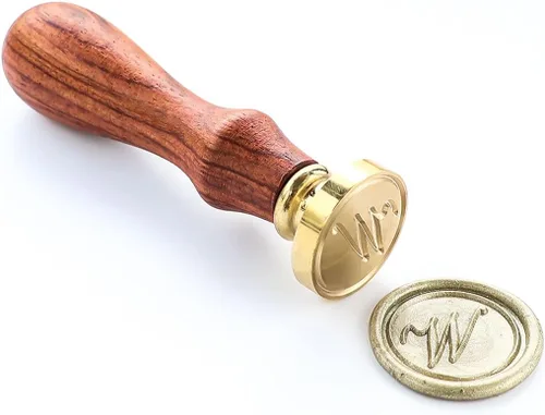 Miniatura 15 de VOOSEYHOME - Sello de cera, letra inicial escrita a mano con mango de palisandro, decoración en invitaciones, sobres de correo, tarjetas, libros