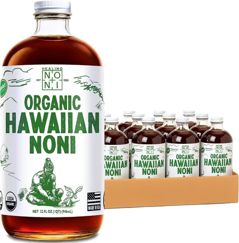 Miniatura 12 de Healing Noni - Jugo de noni 100% puro - USDA orgánico, de fuerza completa, bebida de bienestar, superalimento cultivado en Hawái