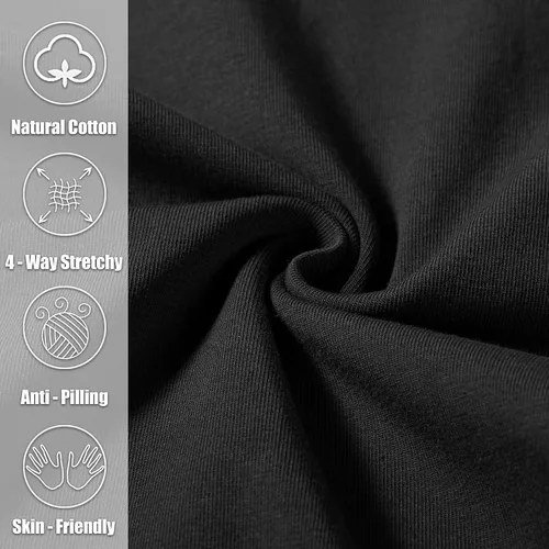 Miniatura 4 de Pudolla Pantalones deportivos de yoga de algodón para hombre, pantalones deportivos de descanso con parte inferior abierta, pantalones casuales