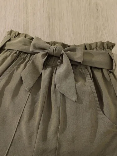 Miniatura 4 de Conjunto de camiseta de manga corta floral y pantalón corto de verano con bolsillos en la cintura