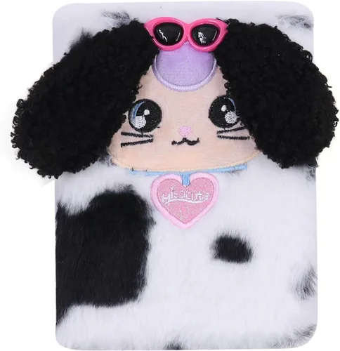 Miniatura 12 de BOLLEY JOSS Lovely Animal Notebook Kids Plush Diary for Girls Women Teens Cute Cat Fuzzy Journal Writing Pad A6 Ruled 160 Pages