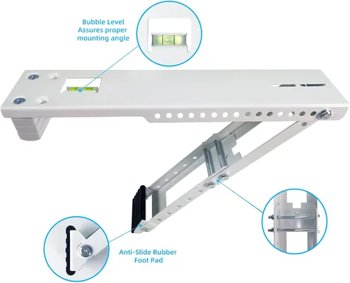 Miniatura 2 de Soporte de aire acondicionado de ventana ligero, hasta 85 libras, se adapta a unidad de A/C btu de 5K-10K