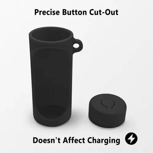 Miniatura 7 de Geiomoo Funda de silicona compatible con Nothing Ear Stick, cubierta protectora con mosquetón (negro)