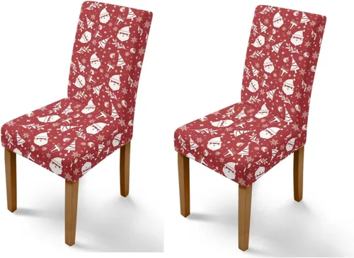 Miniatura 44 de HUGS IDEA Yellow Floral Chair Covers for Dining Room Set of 2 Flowers Kitchen Chair Covers Washable Dining Chairs Slipcovers Cubre Sillas