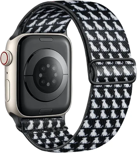 Miniatura 34 de Correa elástica de nailon compatible con Apple Watch Series 11, 10, 9, 8, 7, 1.811 in, 1.772 in, 1.654 in, 1.614 in, Ultra 3, 2, 1.929 in, Series 6