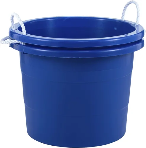 United Solutions - Cuba de almacenamiento de fácil acceso con asas de cuerda, 19 galones, azul, 2 unidades (TU0335)