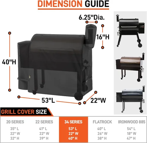 Miniatura 2 de Arcedo Funda para parrilla compatible con Traeger 20 / Tailgater 20 Series – Resistente al agua de longitud completa al aire libre cubierta