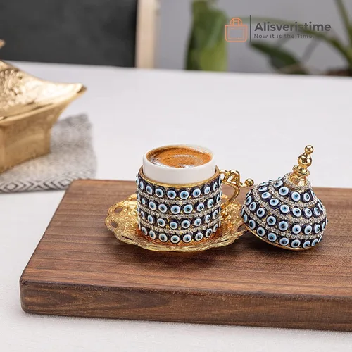 Miniatura 2 de Alisveristime Juego de tazas de café turco, auténtico café turco griego árabe con platillo (mejora tu experiencia de café ahora) (1 unidad)