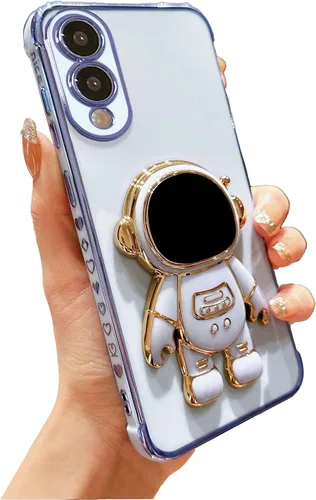 Miniatura 47 de phylla Funda de teléfono para Samsung Galaxy S22 Ultra de 6.8 pulgadas, funda de teléfono con soporte de astronauta chapado de lujo con bonito