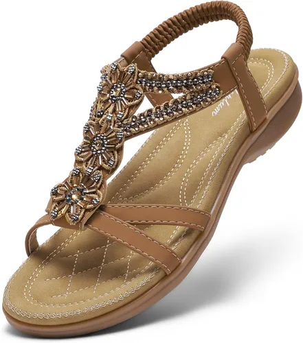 Miniatura 8 de Littleplum Sandalias para mujer hechas a mano con soporte de arco de verano, sandalias cómodas para caminar ortopédicas bohemias