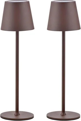 Miniatura 9 de BGFHome Paquete de 2 Lámpara de Mesa Inalámbrica Lámpara LED de Escritorio, 5000mAh Luz Nocturna Táctil Recargable Inalámbrica Diseño Minimalista