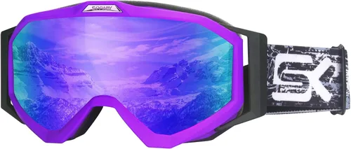 Miniatura 7 de SKYWAY Gafas de esquí, gafas de snowboard para hombres y mujeres, motos de nieve, esquí, patinaje SS6004