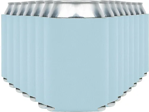 Miniatura 18 de Fundas enfriadoras de latas de cerveza en blanco (paquete de 14) fundas enfriadoras de latas de cerveza con aislamiento suave - Fundas negras lisas