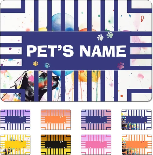 Miniatura 11 de Tapete personalizado de comida para perros con nombre de la mascota, mantel individual personalizado con respaldo antideslizante, tapete