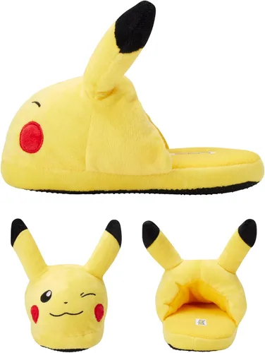 Miniatura 3 de Pokemon Pantuflas para niños Pantuflas peludas de felpa Pikachu y Pokeball (niño pequeñogrande)