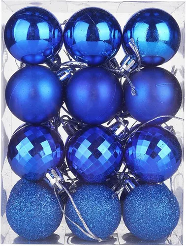 Miniatura 16 de Esferas colgantes para árbol de Navidad, 24 piezas de adornos irrompibles, plástico de 1.6 pulgadas, irrompible, Navidad, boda, fiesta, vacaciones