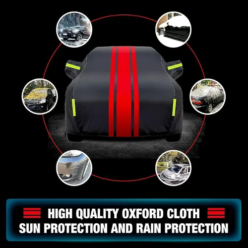 Miniatura 7 de Funda completa de automóvil compatible con Audi Q2/Q3/Q4/Q5/Q6/Q7/Q8, para exteriores, impermeable, transpirable, grande, con cremallera, cubierta