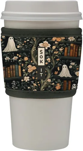 Miniatura 87 de Sok It HotSok Coffee & Tea - Funda de neopreno con aislamiento reutilizable (floral abstracto)