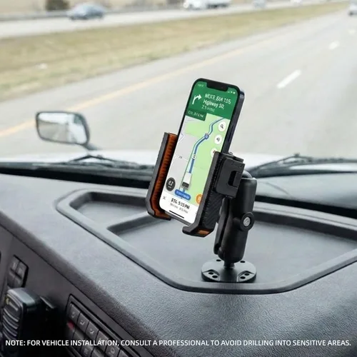 Miniatura 2 de xik Soporte de teléfono para barco, kayak, automóvil, camión, UTV, base redonda AMPS, bloqueo y liberación 1s [ajustable en 360°], se adapta a