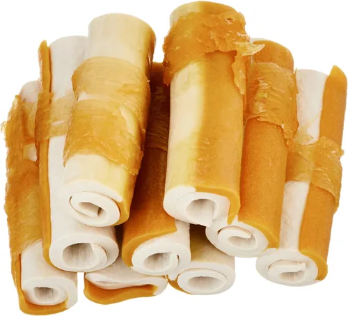 Miniatura 5 de Wonder Bound Mini palitos envueltos en pollo, 15 unidades, golosinas para perros sin piel cruda, masticables de salud dental para control de placa