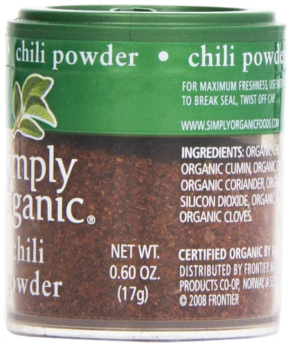 Miniatura 4 de Simply Organic, Mini chile en polvo, 0.60 oz