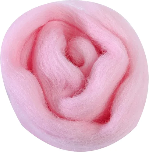 Miniatura 79 de 24 tipos de lana rosa, 4.23 oz (120 g), adecuado para fieltro húmedo y fieltro de aguja de telas hiladas de lana. Un paquete de prueba está Tonos