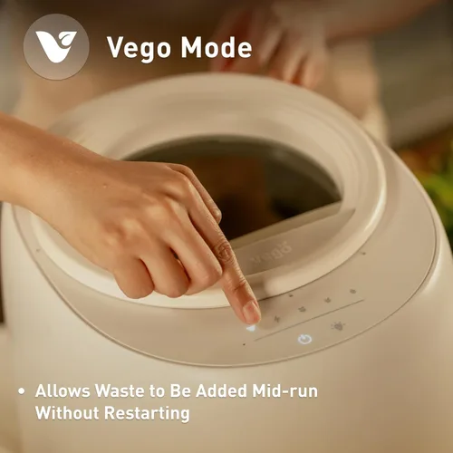 Miniatura 3 de Vego Compostador de Cocina, Compostador Eléctrico de Mostrador 4L, 5 Modos, Contenedor de Compost Inteligente Basado en Peso con App, Sin Olor