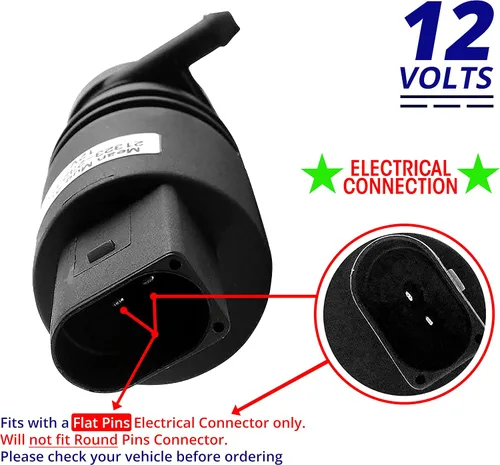Miniatura 2 de bomba para limpieza de parabrisas con arandela 21323 – 232316B, para: BMW, Mercedes-Benz, reemplazable para OEM #: 67128362154, 67128377612