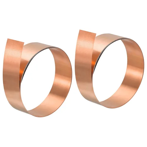 Miniatura 17 de Uxcell Hoja de rollo de hoja de cobre, 3 piezas 0.000x3.937x39.370 in rollo de hoja de cobre puro para manualidades, reparaciones eléctricas, puesta