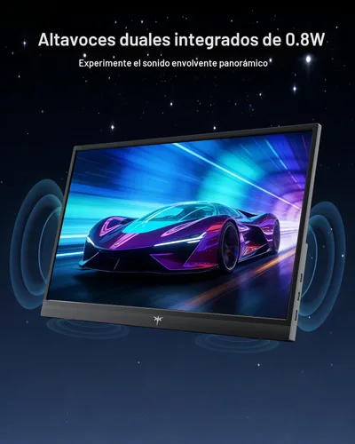 Miniatura 8 de KTC Monitor portátil de 15.6 pulgadas, FHD 1080P Extensor de monitor para portátil de viaje con USB-C HDMI, pantalla IPS HDR ultra delgada