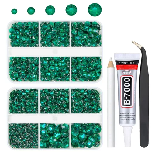 Miniatura 46 de qiipii Resina Metálica Plata Diamantes de Imitación con Parte Posterior Plana para Adornar Manualidades, Piedras Planas de 2mm-6mm, Gemas de Plata