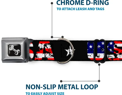 Miniatura 5 de Buckle Down "Bandera de EE. UU. Collares para perros., Varios