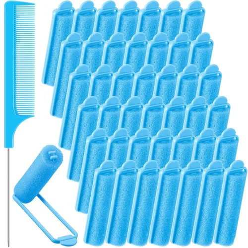 Syhood 43 Piezas Rodillos de Espuma para el Cabello para Mujeres de 0.59 Pulgadas Rizadores Suaves para Dormir Herramienta de Rizador de Esponja